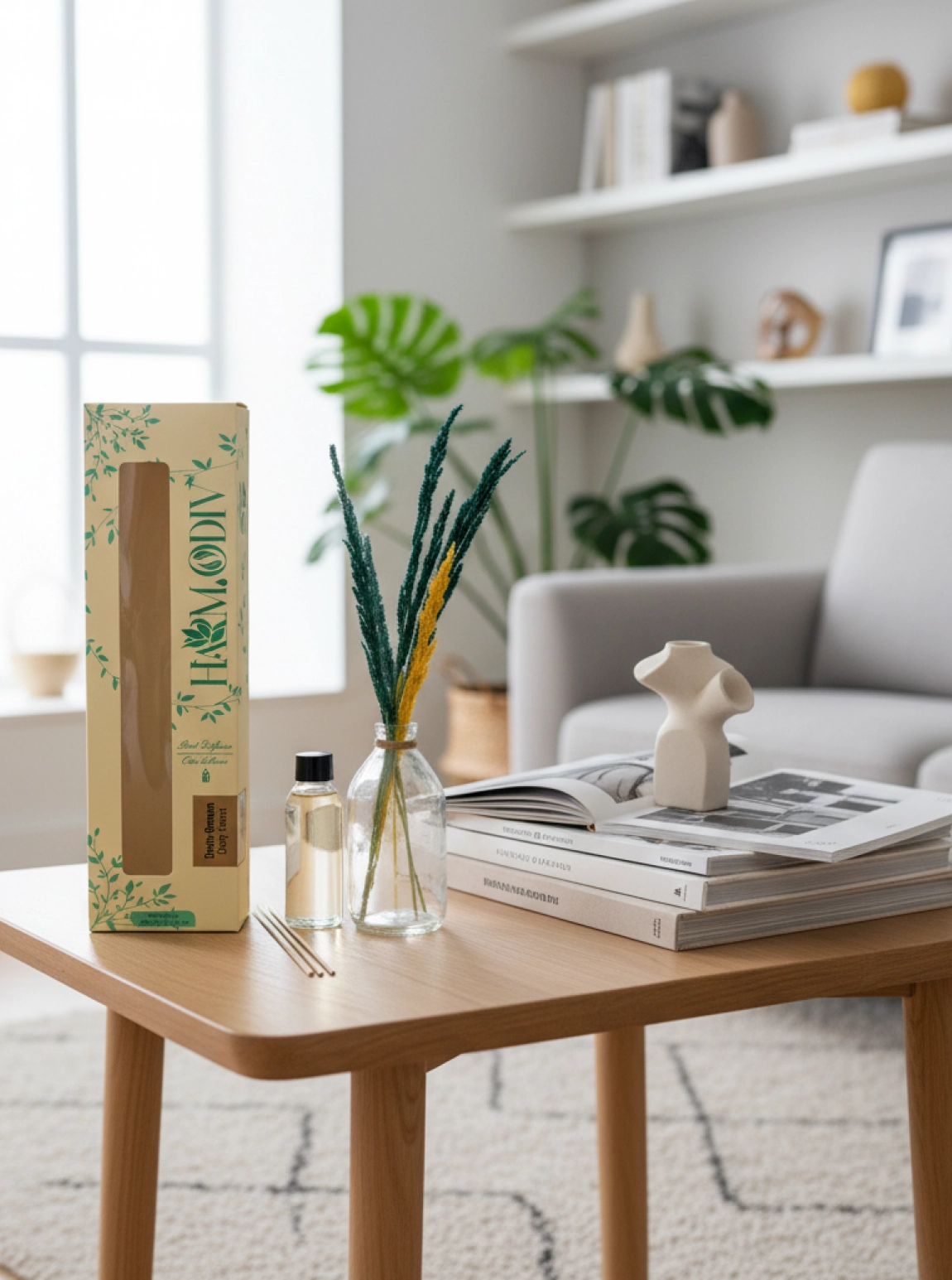 Bambu Oda Kokusu Çiçekli