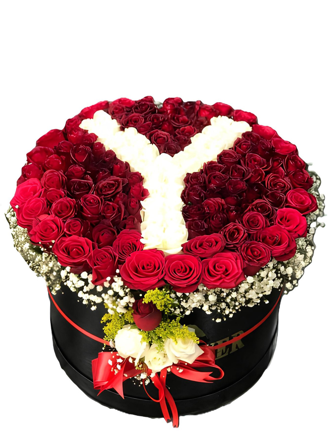 Büyük Kutulu Güllü Harf Çiçek