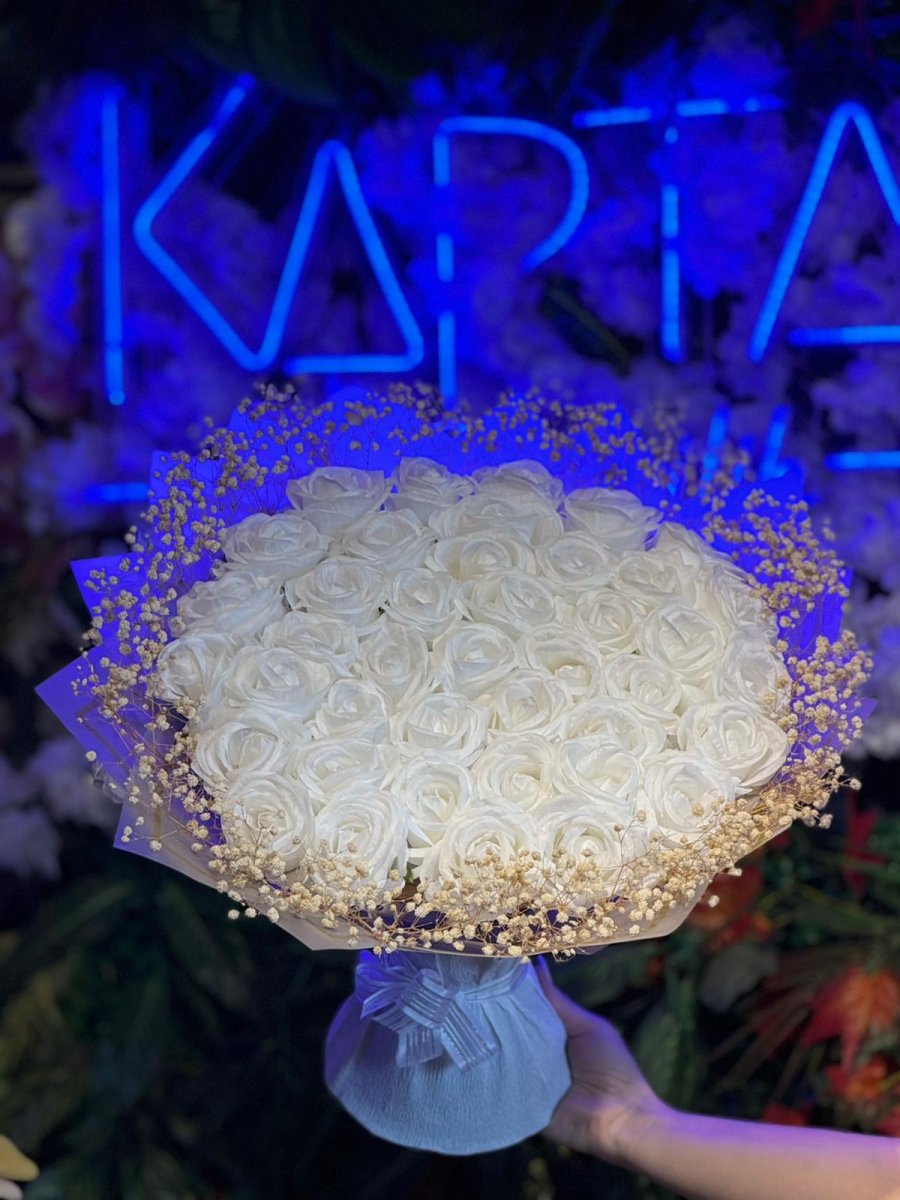 Büyük Boy Beyaz Güller