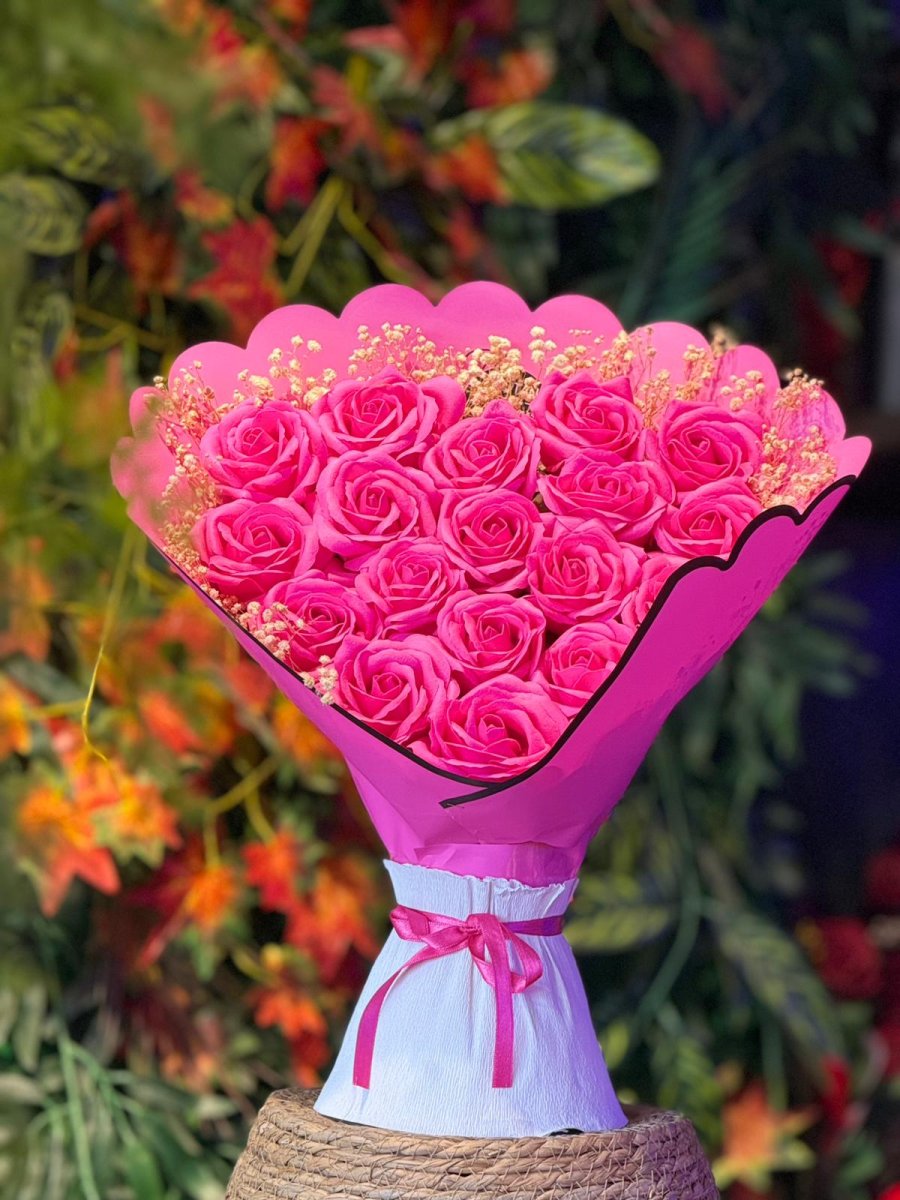 Hilal Pembe Büyük Gül Buketi