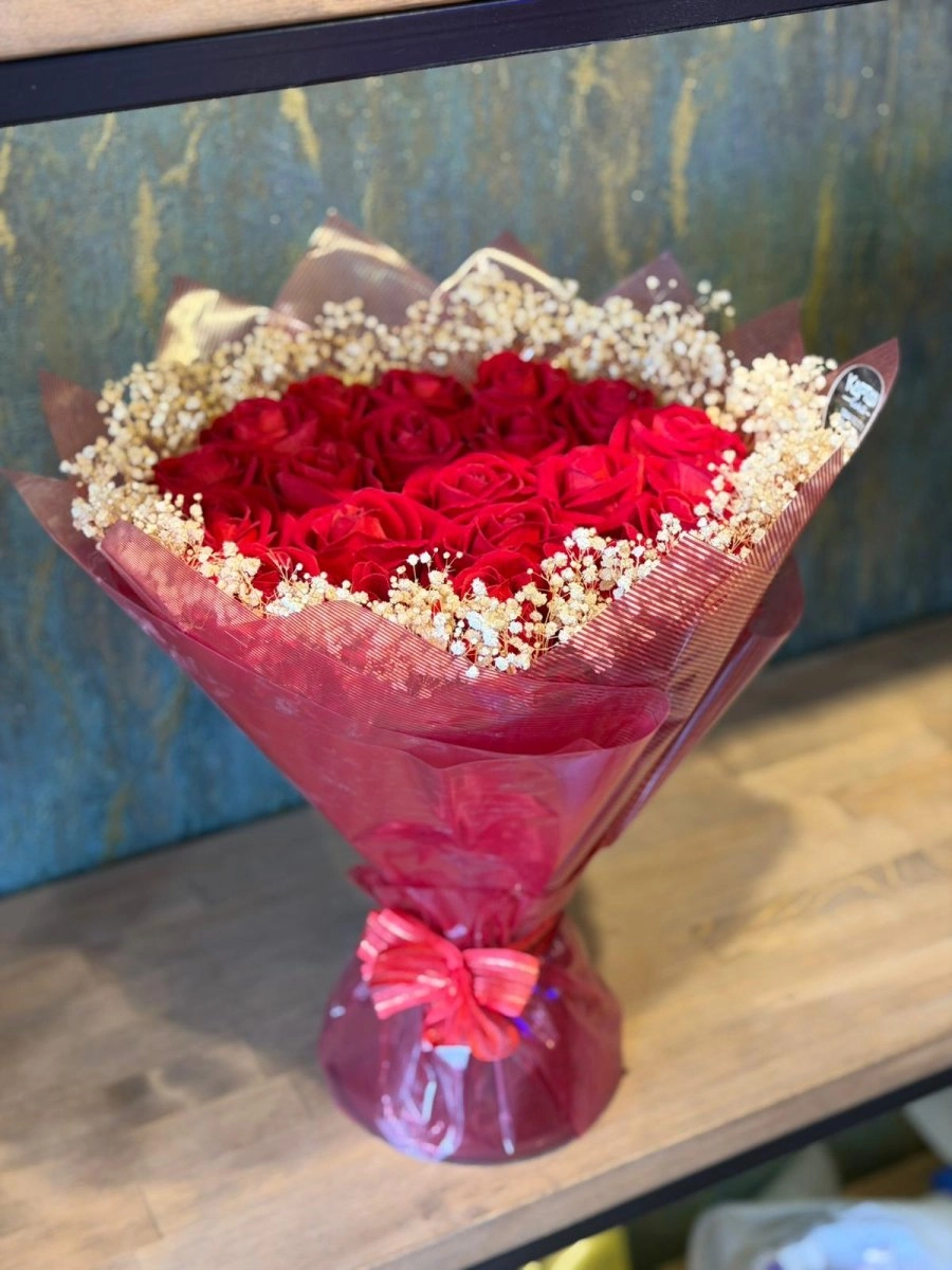 Kırmızı Gül Orta Boy Buket