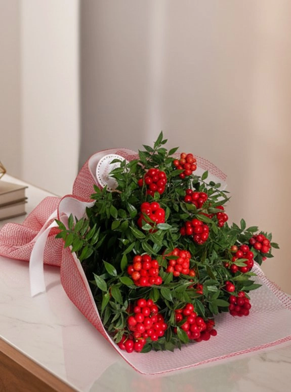 Kırmızı Kokina Buketi